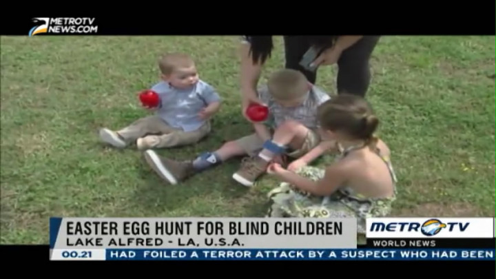 Easter Egg Hunt for Blind Children in Florida