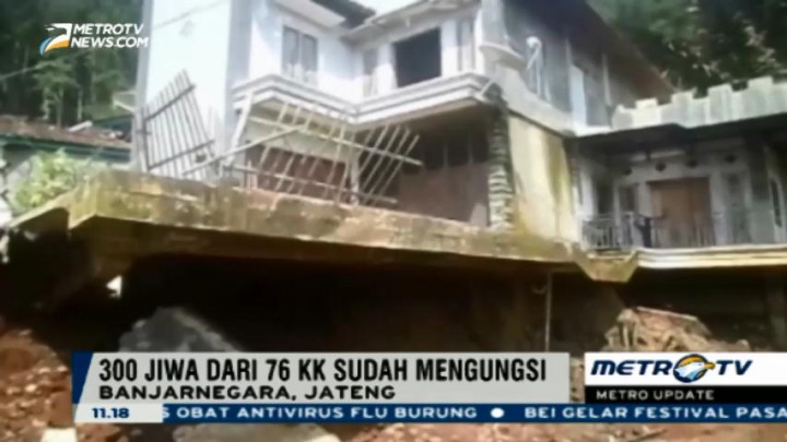 Pascalongsor Banjarnegara, Puluhan Rumah Terancam Ambruk