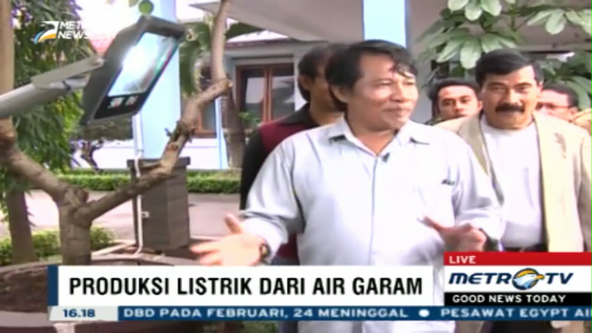 Penerangan Jalan Kini Bisa Gunakan Lampu Berenergi Air Garam