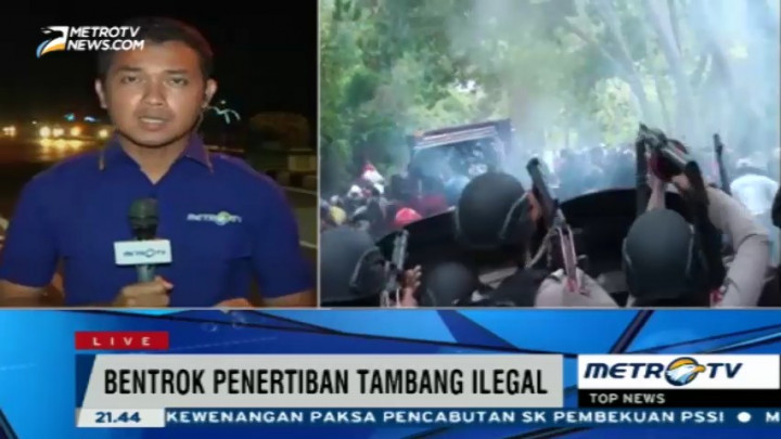 Bentrok dengan Aparat, Satu Penambang Emas Kritis