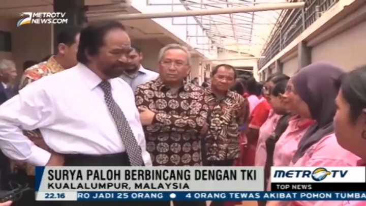 Surya Paloh Kunjungi Penampungan TKI Bermasalah di Malaysia