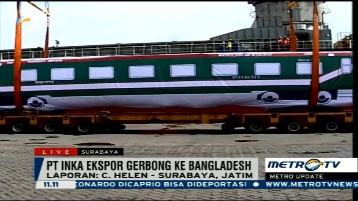 PT INKA Ekspor 15 Gerbong Kereta ke Bangladesh