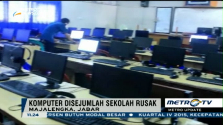 Jelang UN CBT, Komputer Beberapa Sekolah di Majalengka Rusak