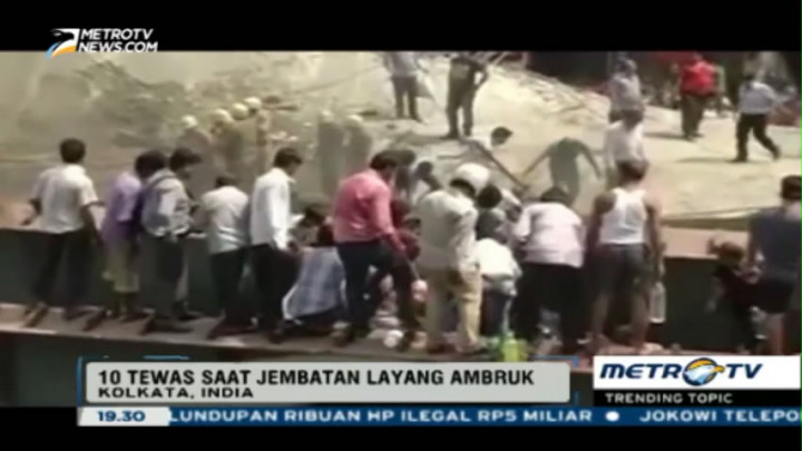 Jembatan Layang di India Ambruk, 150 Orang Terperangkap