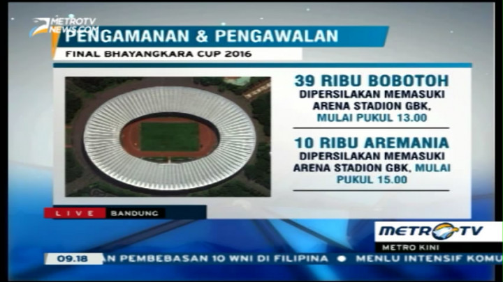 Begini Sistem Pengamanan Final Piala Bhayangkara