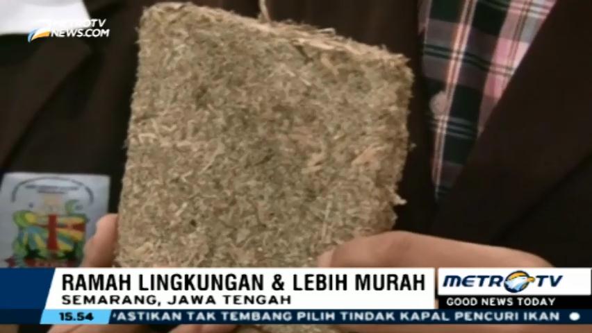 Bahan Bangunan dari Eceng Gondok Lebih Kuat dari Bata Merah