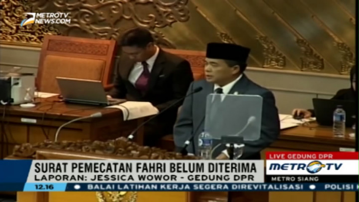 DPR Belum Terima Surat Pemecatan Fahri Hamzah