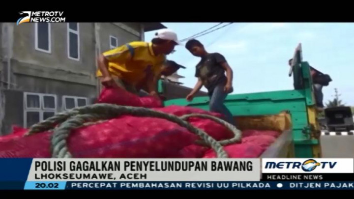 Polres Lhokseumawe Gagalkan Penyelundupan Dua Truk Bawang Ilegal