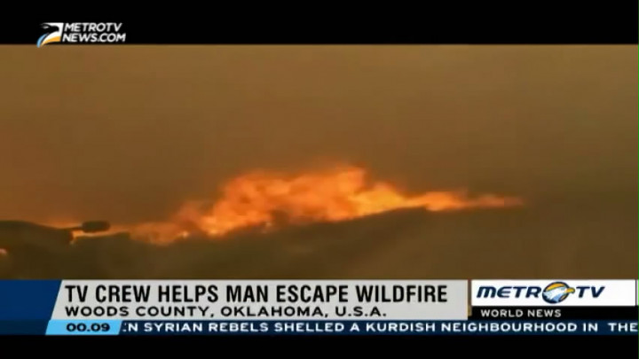 TV Crew Helps Man Escape Wildfire