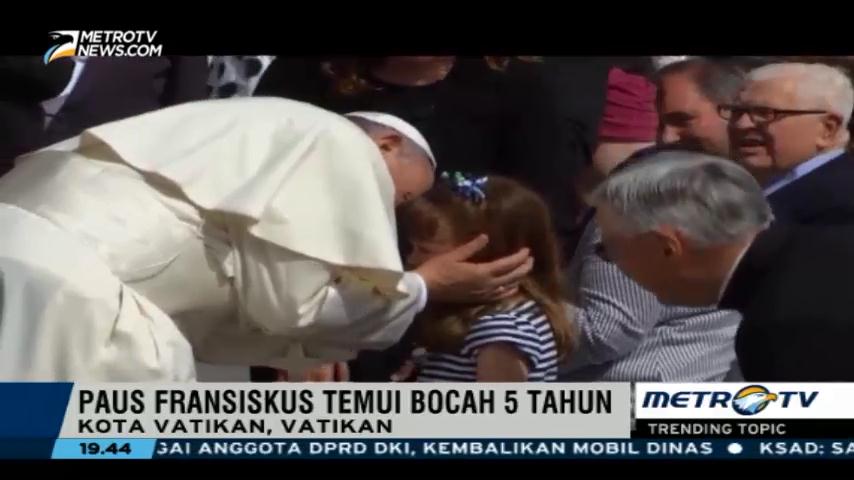 Mimpi Bocah Pengidap Usher's Syndrome Bertemu Paus Fransiskus Terwujud