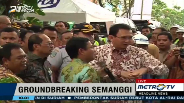 Ahok Hadiri <i>Groundbreaking</i> Jembatan Layang Semanggi