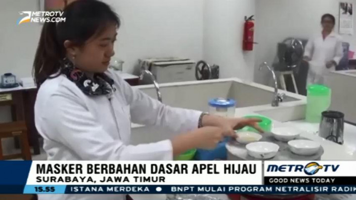 Mahasiswi Surabaya Berhasil Buat Masker dari Apel Hijau