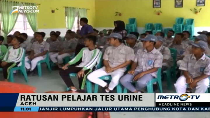 Ratusan Pelajar SMA Jalani Tes Urine