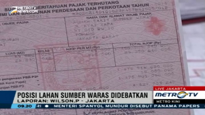Sumber Waras Miliki Dua Surat Tanah