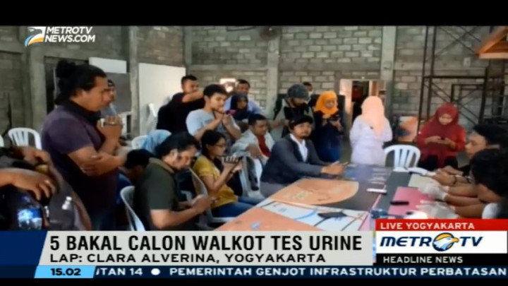 Lima Bakal Calon Wali Kota Jogja Jalani Tes Urine