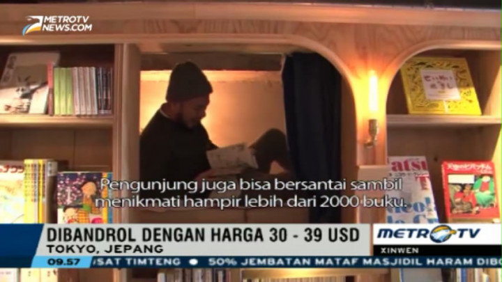 Uniknya Hotel Bergaya Toko Buku di Jepang