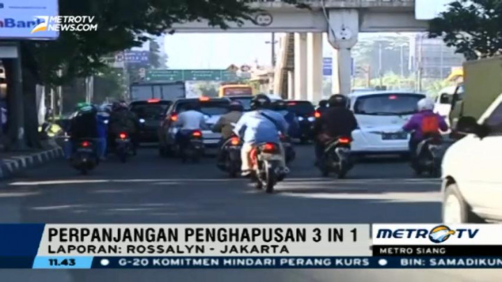 Penghapusan 3 In 1 Diperpanjang, Pengendara Kembali ke Jalur Alternatif