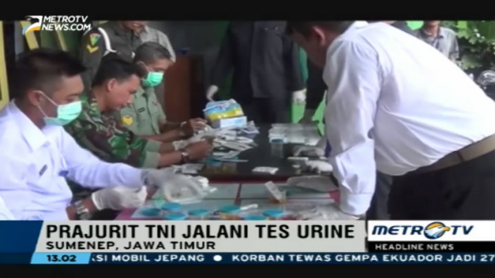Empat Anggota TNI di Sumenep Positif Narkoba