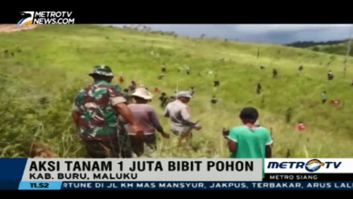 Aparat Gabungan Gelar Aksi Tanam Sejuta Pohon di Gunung Botak