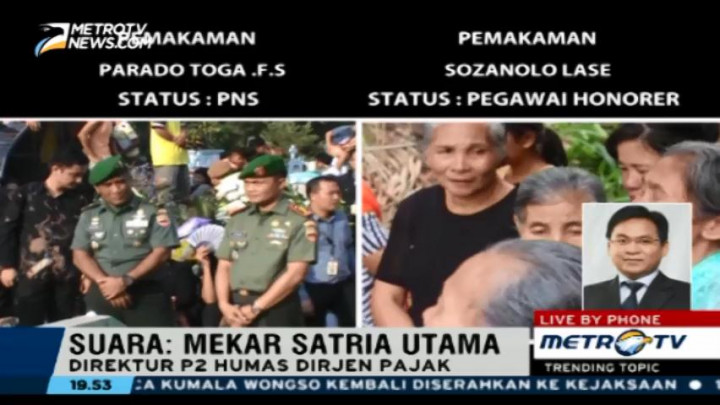Dirjen Pajak Akui Upacara Pemakaman Dua Pegawai yang Tewas Berbeda