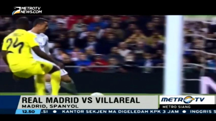 Kalahkan Villareal 3-0, Real Madrid Tempel Ketat Barcelona