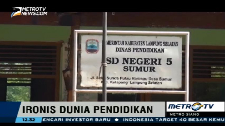Memprihatinkan, Satu Kelas di SDN 5 Sumur Dibagi Tiga Ruangan