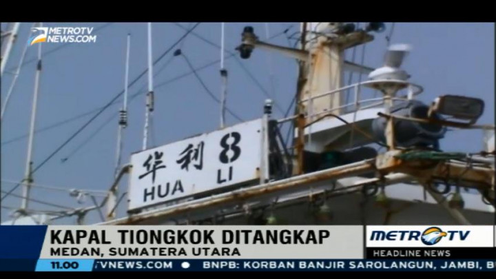 Kapal Pencuri Ikan Berbendera Tiongkok Ditangkap Petugas