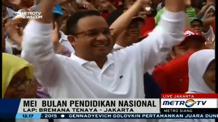 Sambut Bulan Pendidikan, Mendikbud Senam Bersama Guru