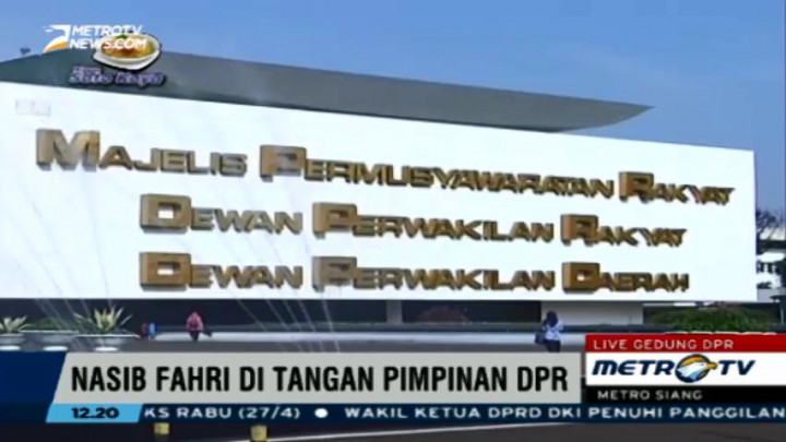 DPR Gelar Rapim Tentukan Nasib Fahri Hamzah