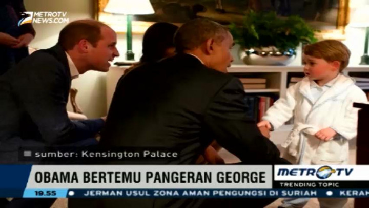 Obama Bertemu Pangeran George di Kensington Palace