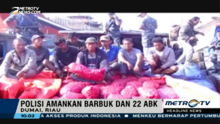4 Kapal Motor Bermuatan 58 Ton Bawang Merah Ilegal Ditangkap di Dumai