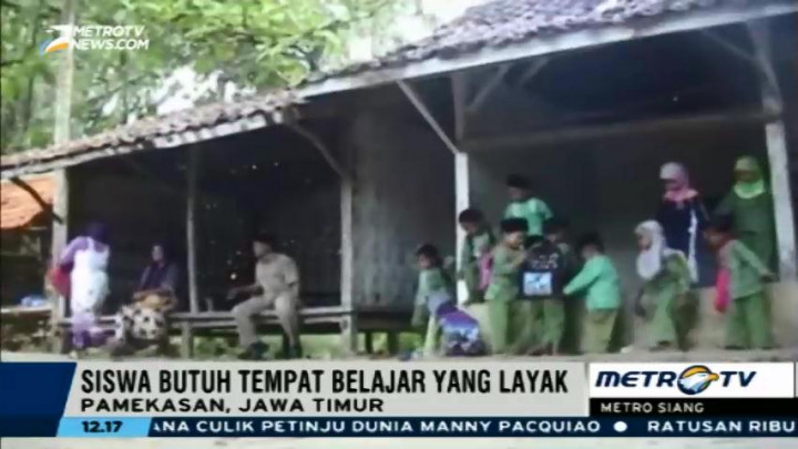 Siswa PAUD di Pamekasan Belajar di Bangunan Pos Kamling