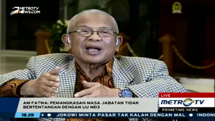 AM Fatwa: Pengurangan Masa Jabatan Ketua DPD Tidak Langgar UU MD3