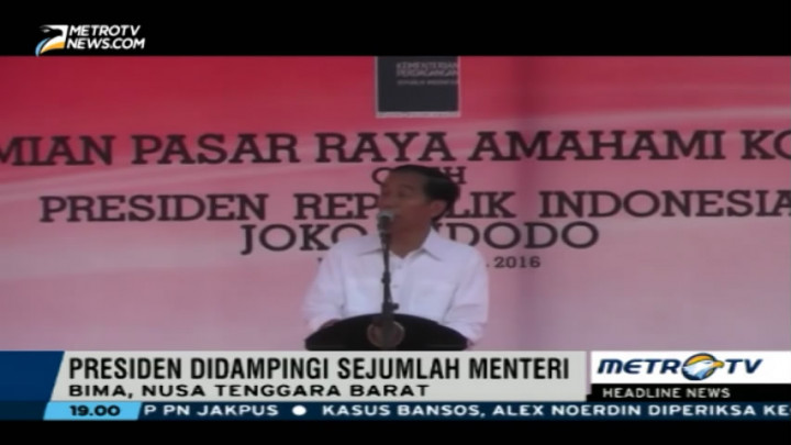 Jokowi Resmikan Pasar Tradisional di Bima