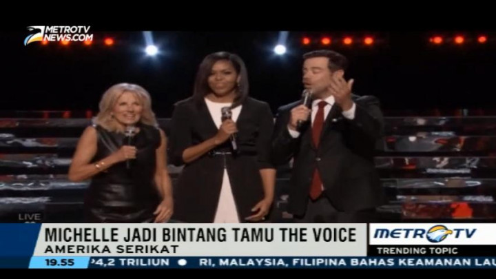 Michelle Obama Promosikan Joining Forces di The Voice