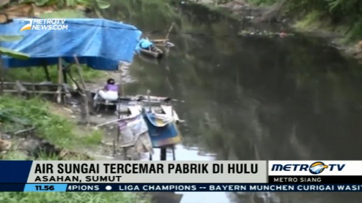 Warga Asahan Keluhkan Air Sungai yang Tercemar Limbah Pabrik