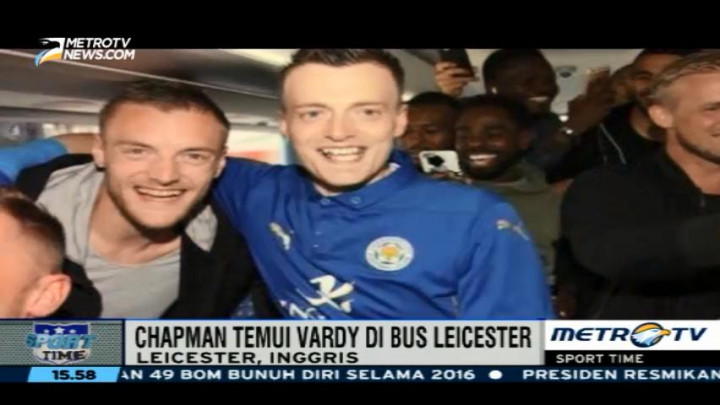 Jamie Vardy Bertemu 'Kembaran' di Bus Leicester City