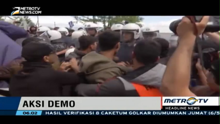 Imigran Terlibat Bentrok dengan Polisi Yunani