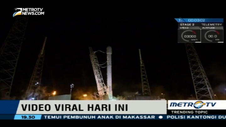 Pendaratan Roket SpaceX Falcon 9 Sukses