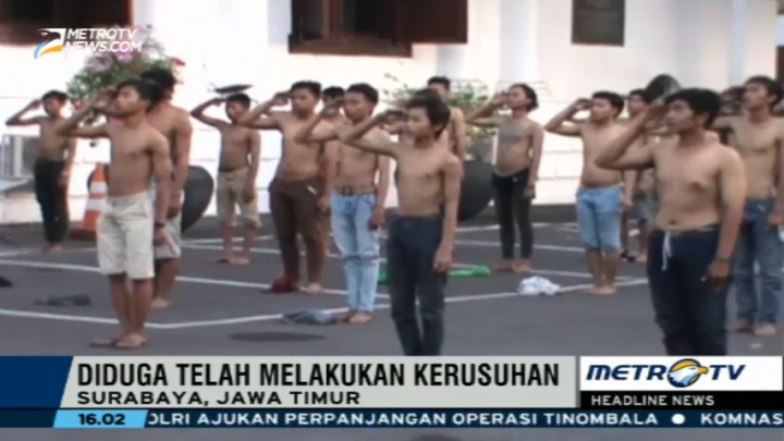 Rusuh, 90 Bonek Dihukum Hormat Bendera