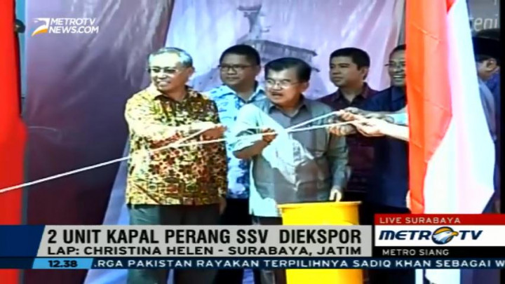 JK Lepas Ekspor Perdana Kapal Perang Indonesia