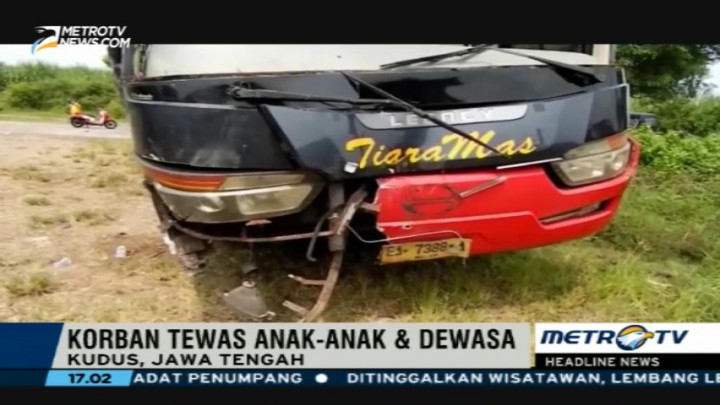 Bus Pariwisata Terguling di Kudus, 6 Penumpang Tewas