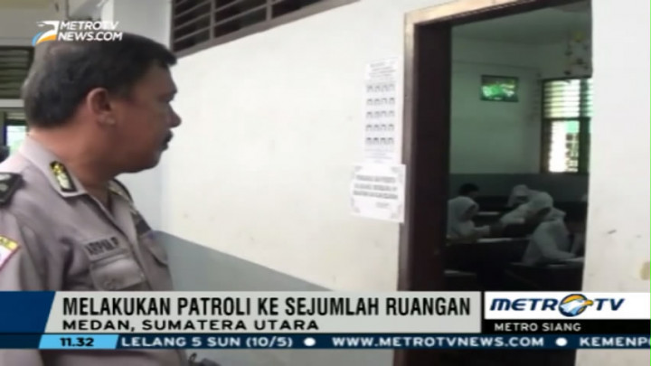 Polisi Amankan Pelaksanaan UN SMP di Medan