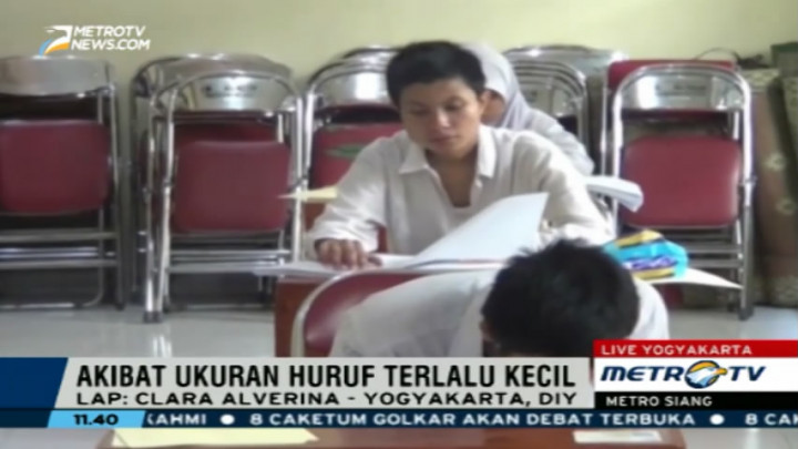 Huruf Terlalu Kecil, Dua Siswa Berkebutuhan Khusus Kesulitan Saat UN
