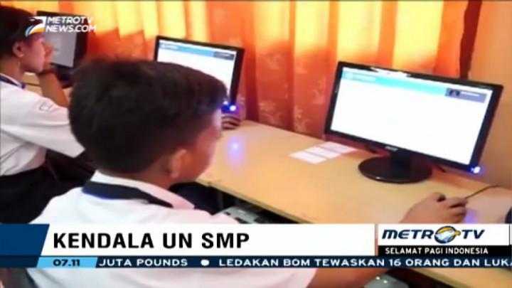 UN SMP Hari Pertama Ditemukan Banyak Kendala