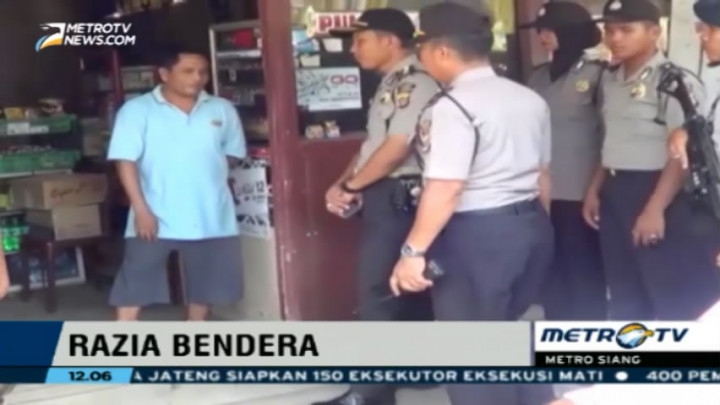Polisi Gelar Razia dan Sosialisasi Larangan Pengibaran Bendera Aceh