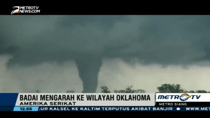 Badai Tornado Diperkirakan Mengarah ke Pusat Kota Oklahoma