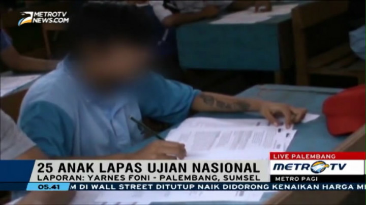 25 Anak Ikuti Ujian Nasional di Lapas Lubuklinggau