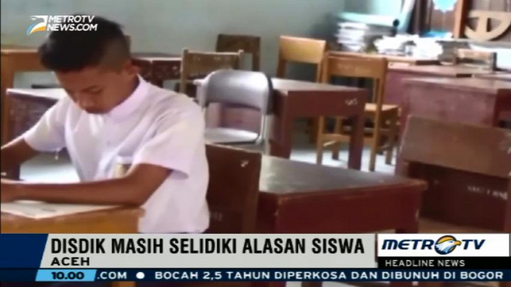 Ratusan Siswa SMP di Aceh Tidak Ikuti Ujian Nasional