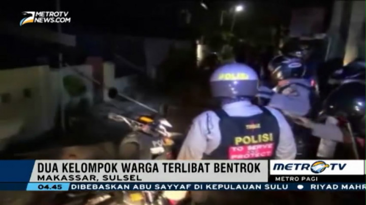 Dua Kelompok Warga di Makassar Terlibat Bentrok